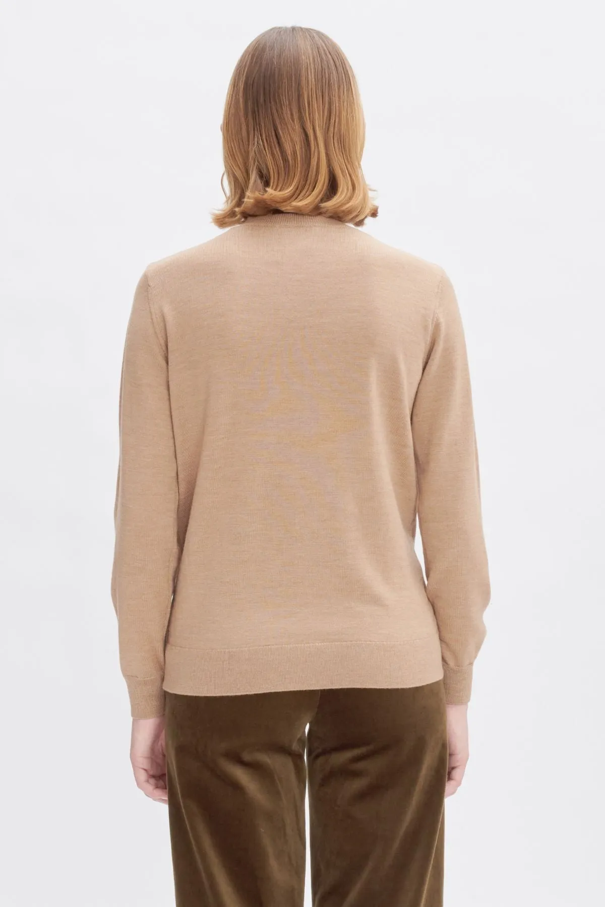 A.P.C. Philo Logo Knit Jumper - Heather Beige