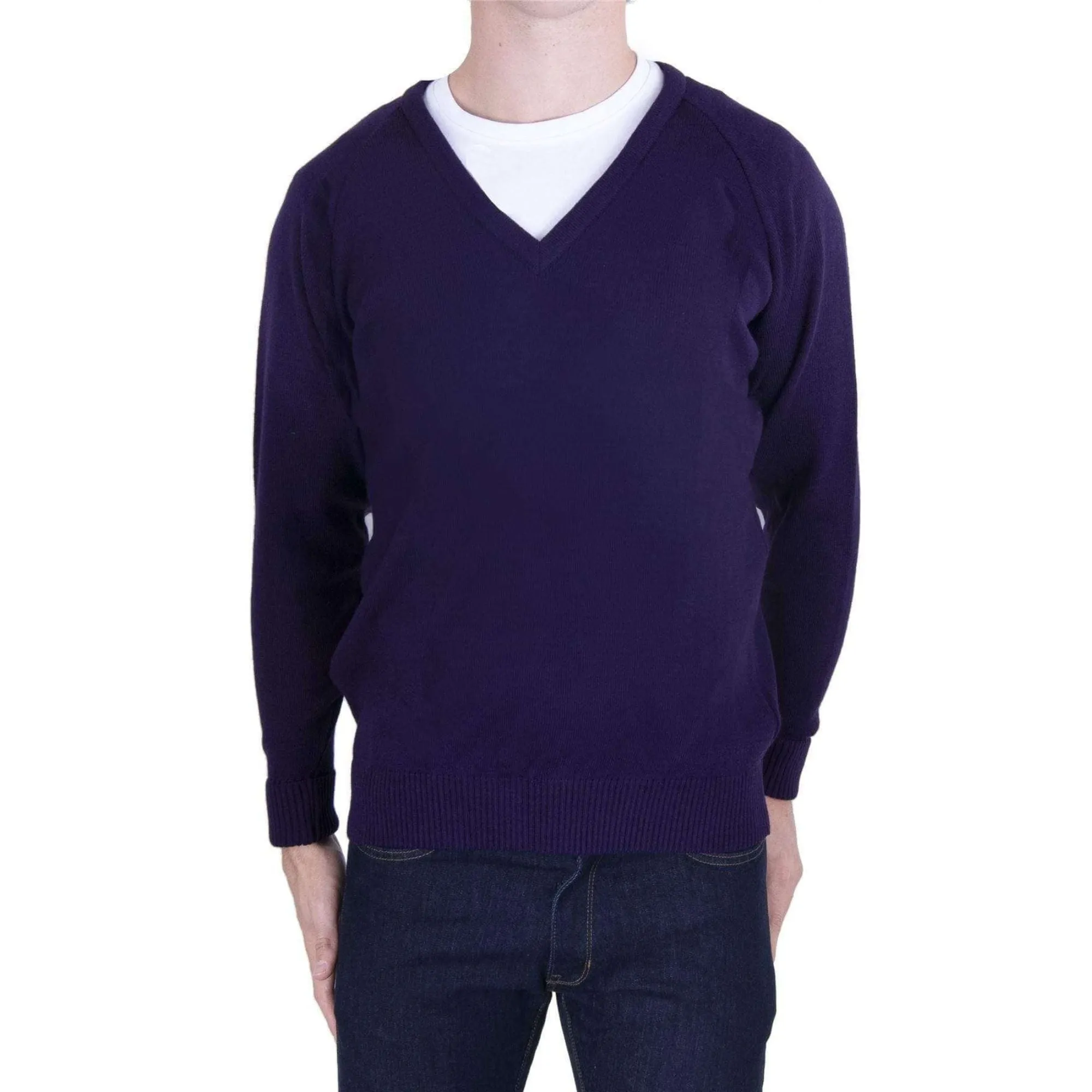 Balmoral Men V-Neck Raglan Soft Touch Jumper