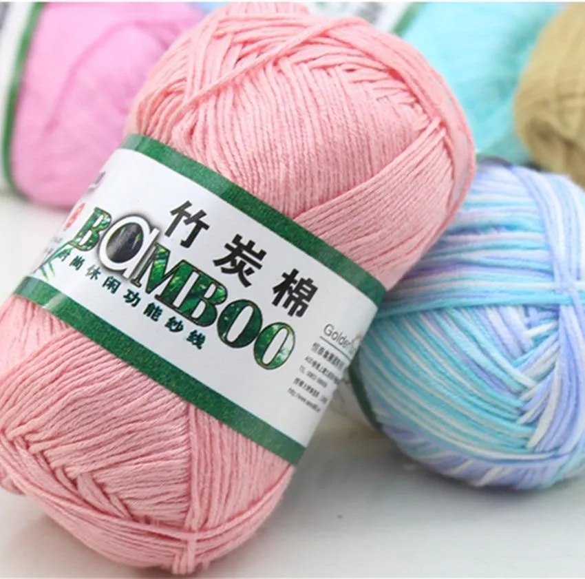 Bamboo Cotton Hand Woven Yarn Ball - Natural and Eco-Friendly - Various Colors - Ideal for Knitting and Crocheting