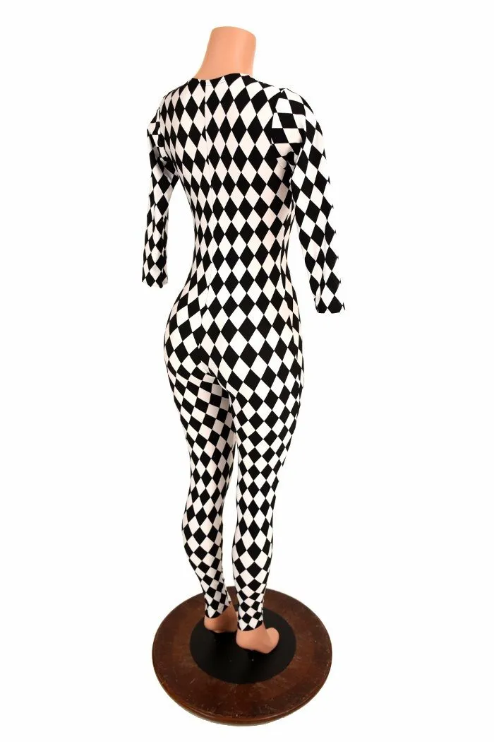 Black & White Diamond Catsuit