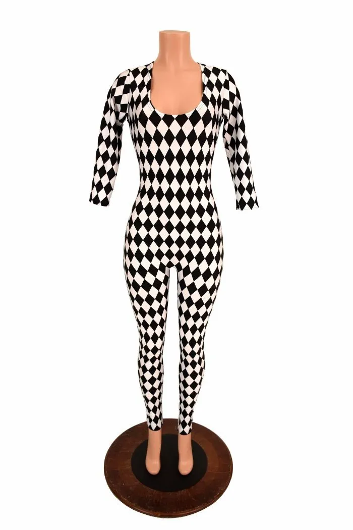 Black & White Diamond Catsuit