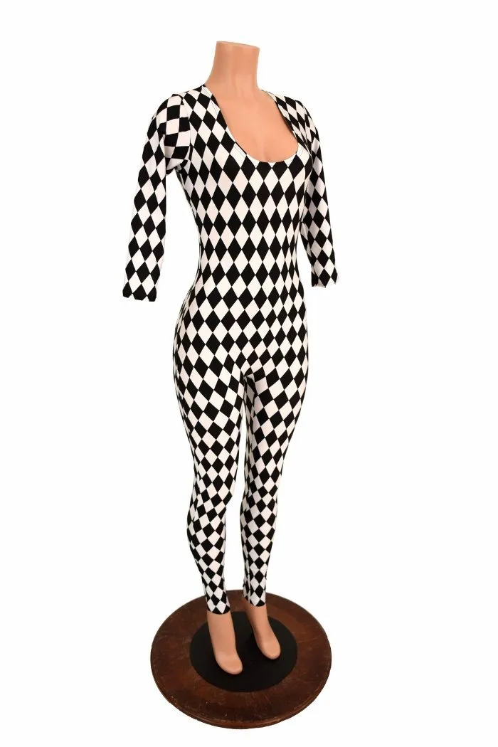 Black & White Diamond Catsuit