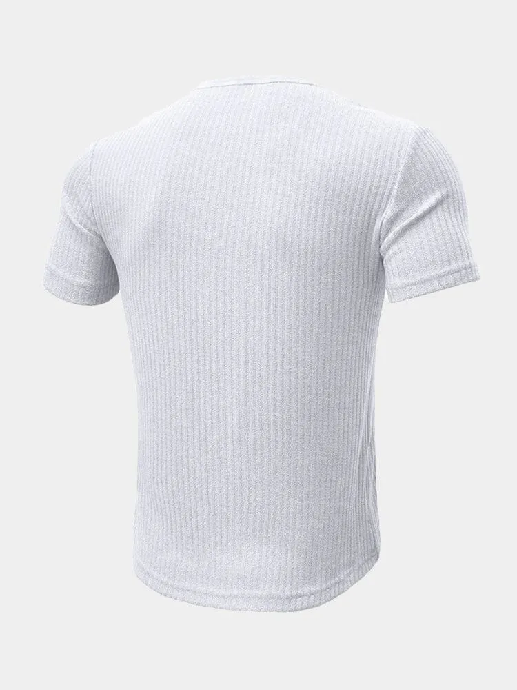 Breathable Stretchy Henley Shirt