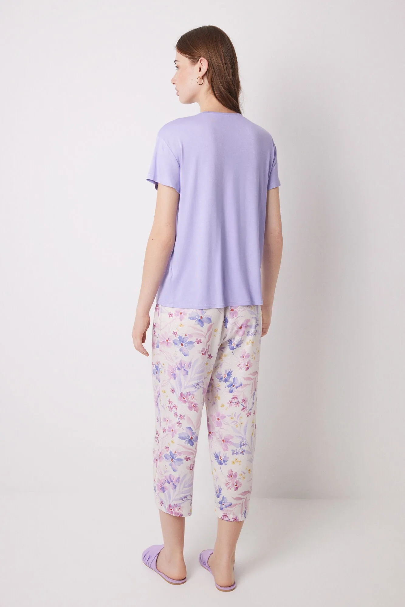 Capri soft touch floral print pajamas