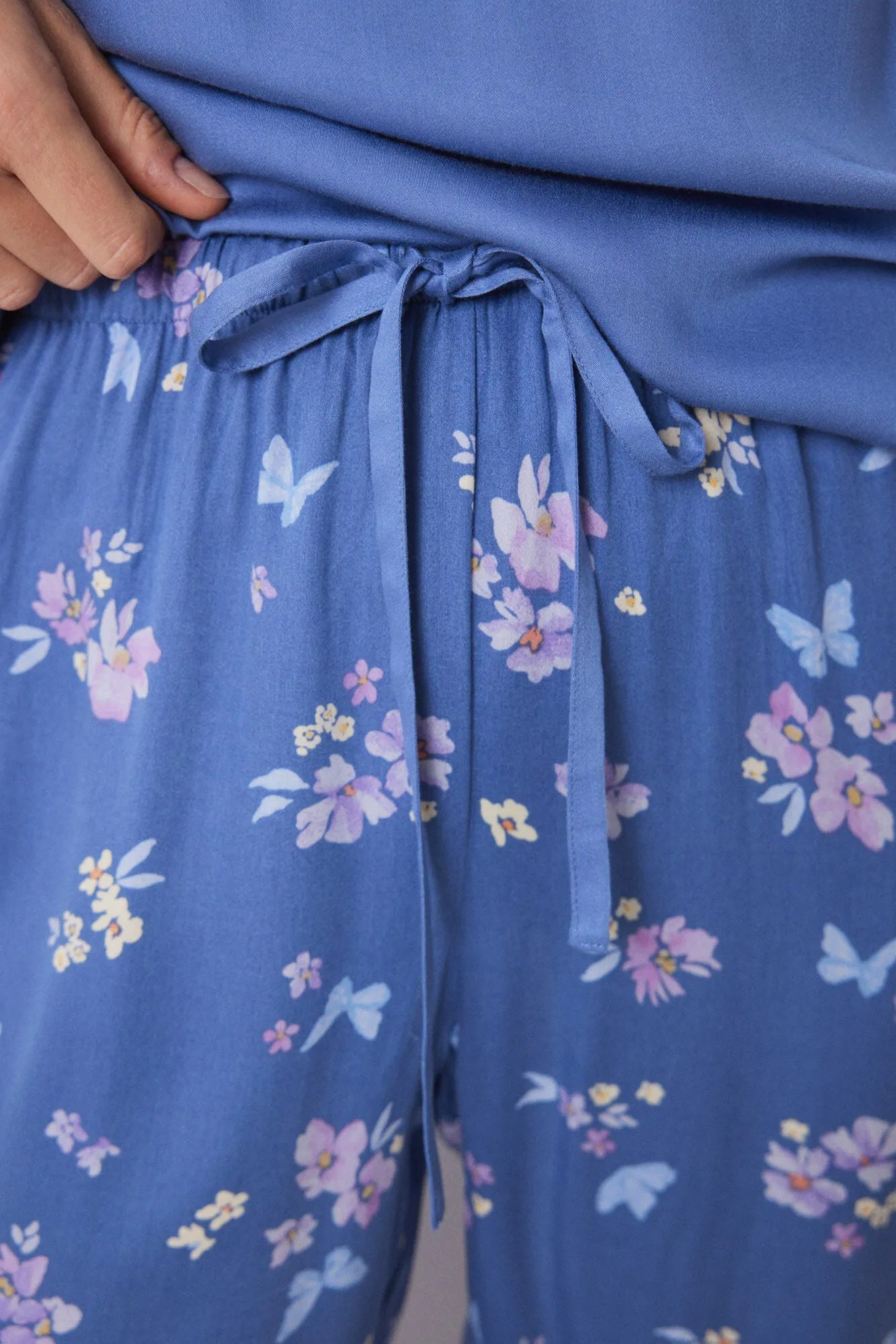 Capri soft touch pajamas with butterfly print