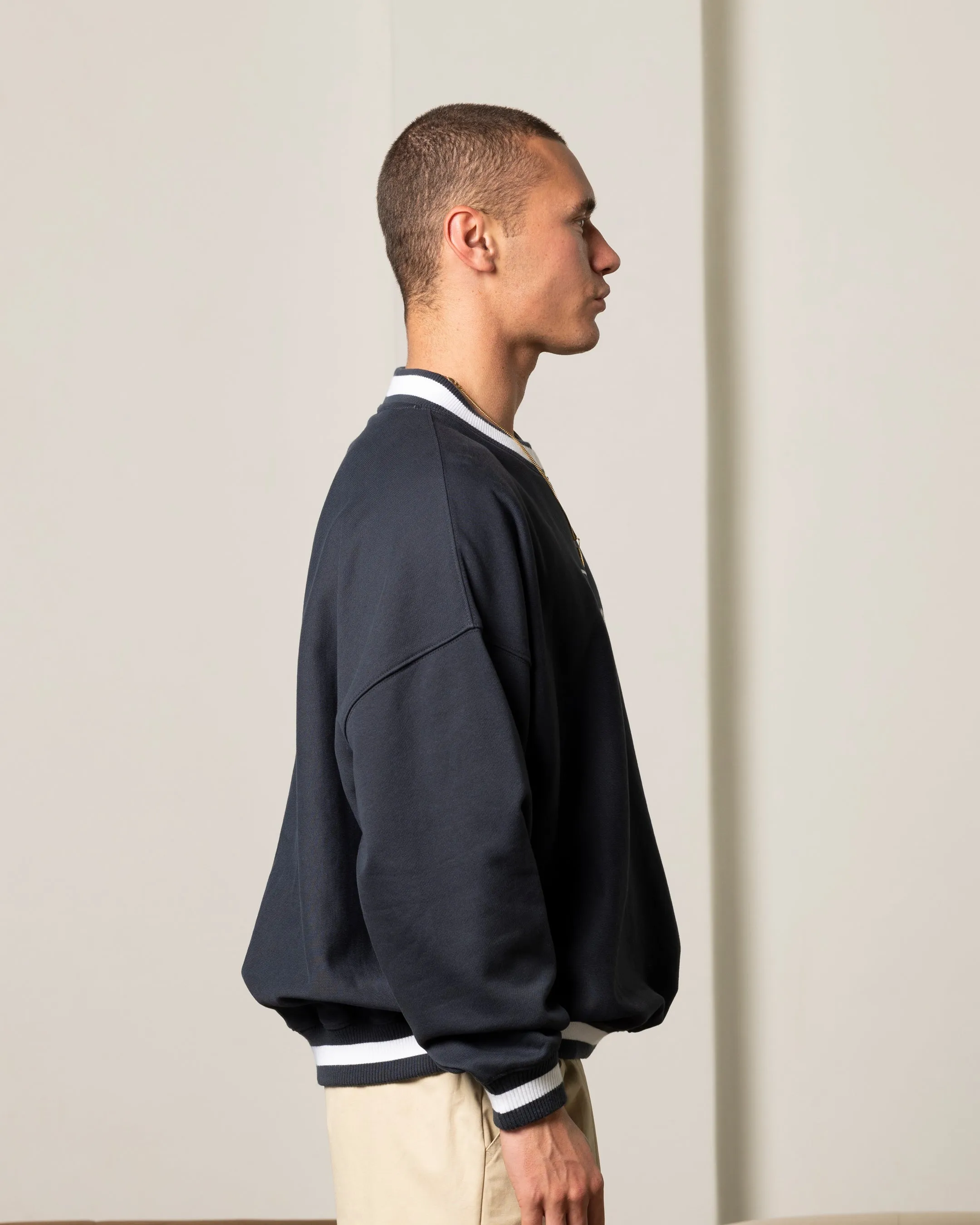 Carre Royal Oversized Crewneck Navy