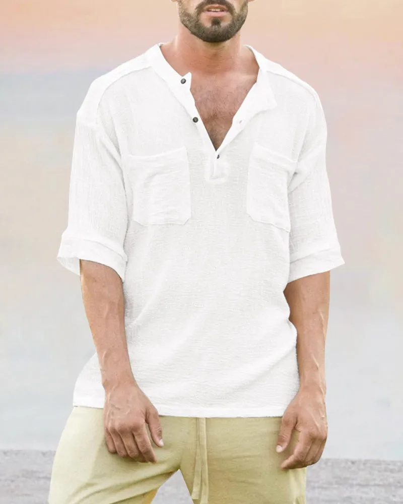 Casual Breathable Linen Shirt