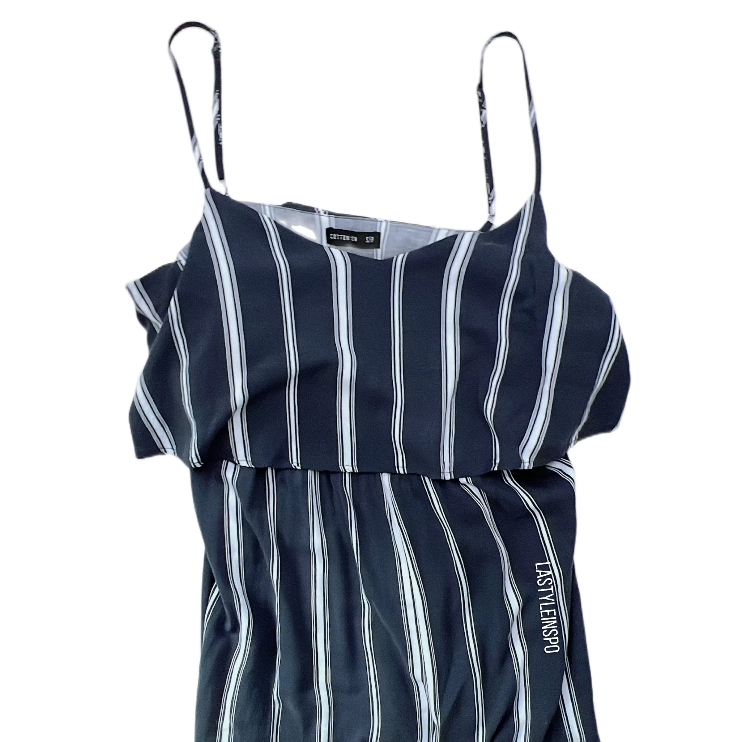 Cotton:On Jumpsuit Striped Blue Navy Size Small