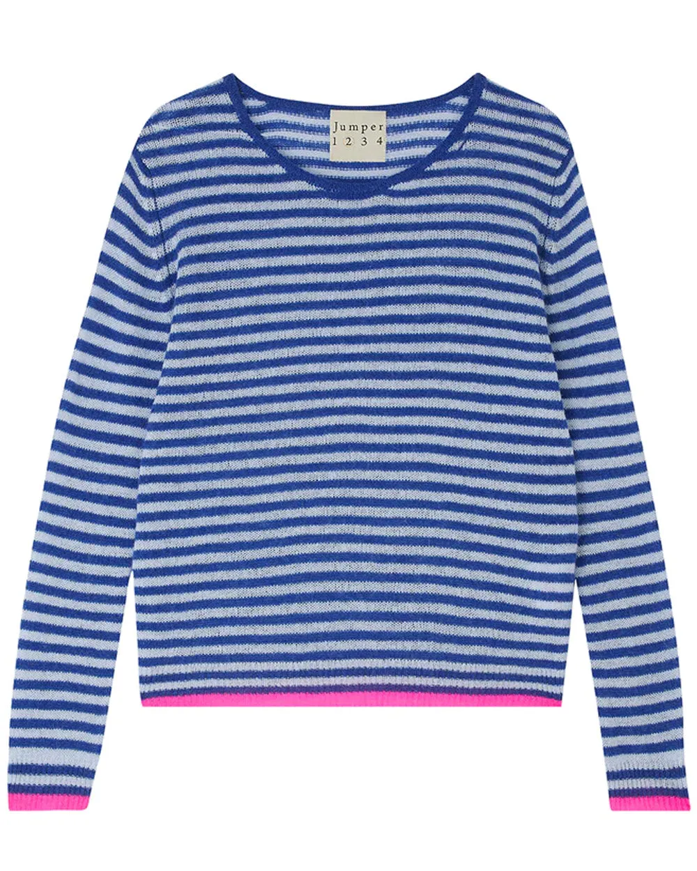 Denim and Cement Little Stripe Crewneck Sweater