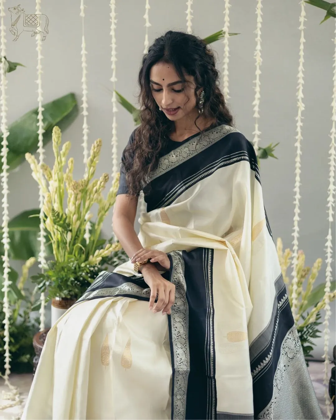 Designer Off White Soft Silk Saree With Sophisticated Blouse Piece