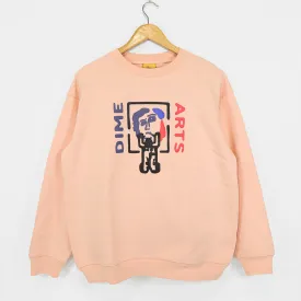 Dime MTL - Dimearts Crewneck Sweatshirt - Light Salmon