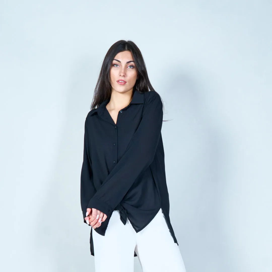 Elegant knot front shirt wholesale