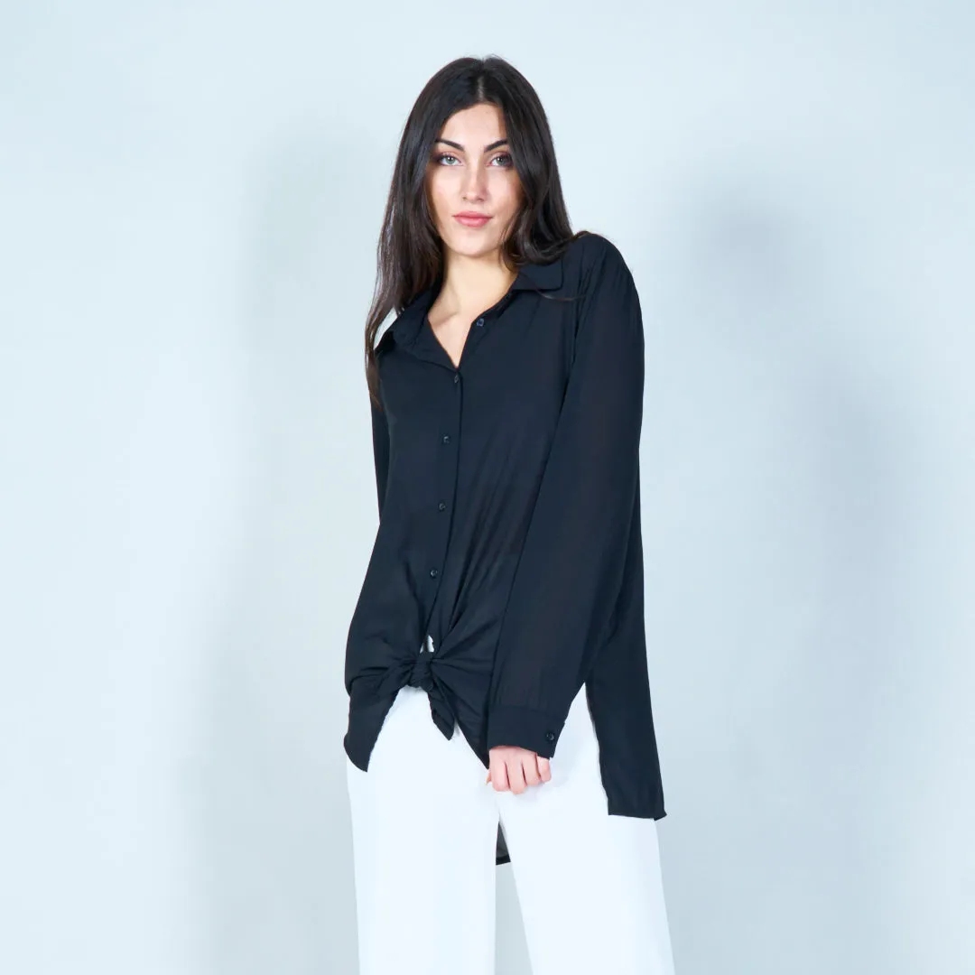 Elegant knot front shirt wholesale