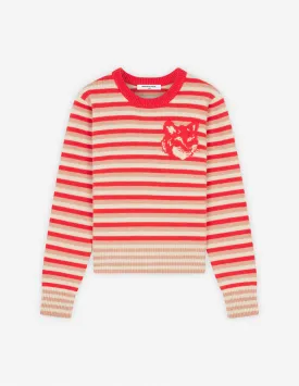 FOX HEAD INTARSIA STRIPED REGULAR JUMPER