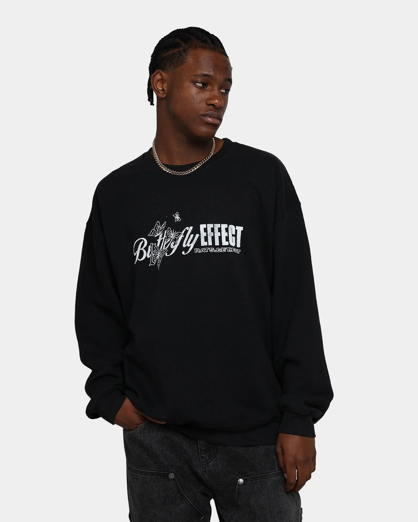 Goat Crew Butterfly Effect Vintage Crewneck Black Wash