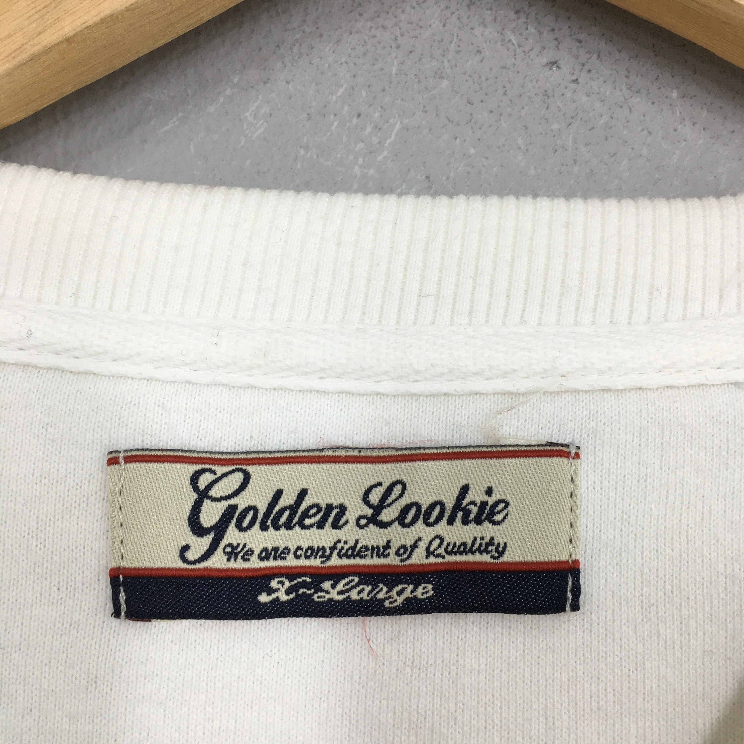 Golden Lookie White Plain Sweatshirt XLarge