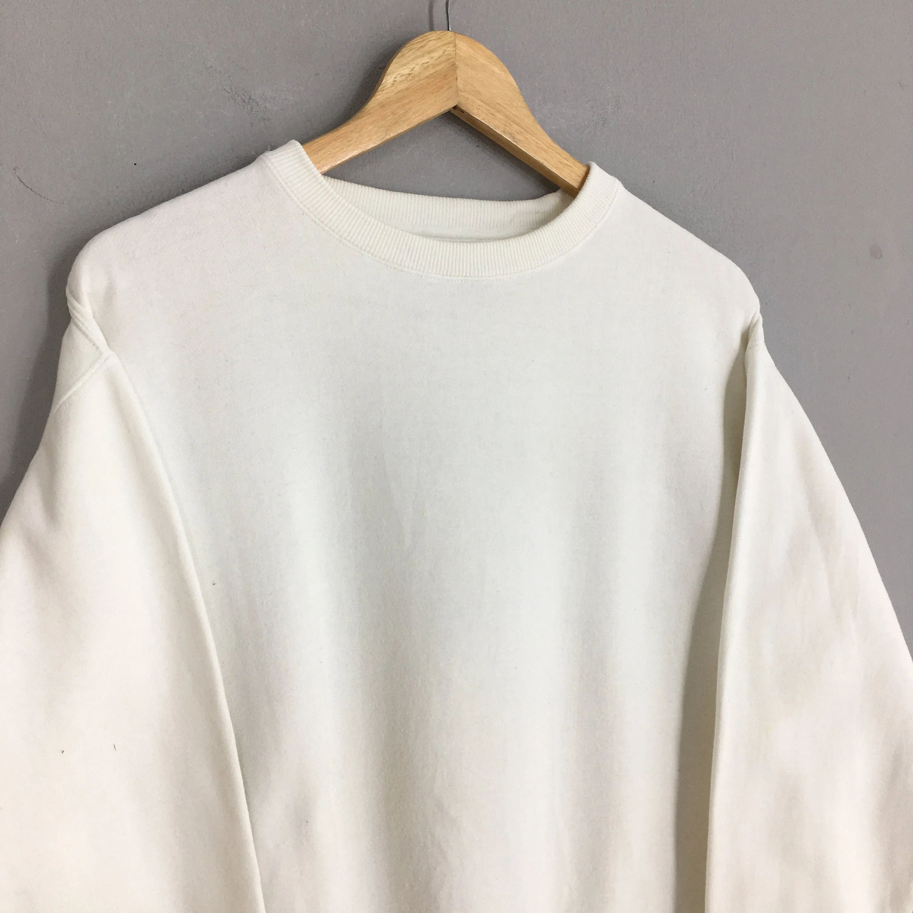 Golden Lookie White Plain Sweatshirt XLarge