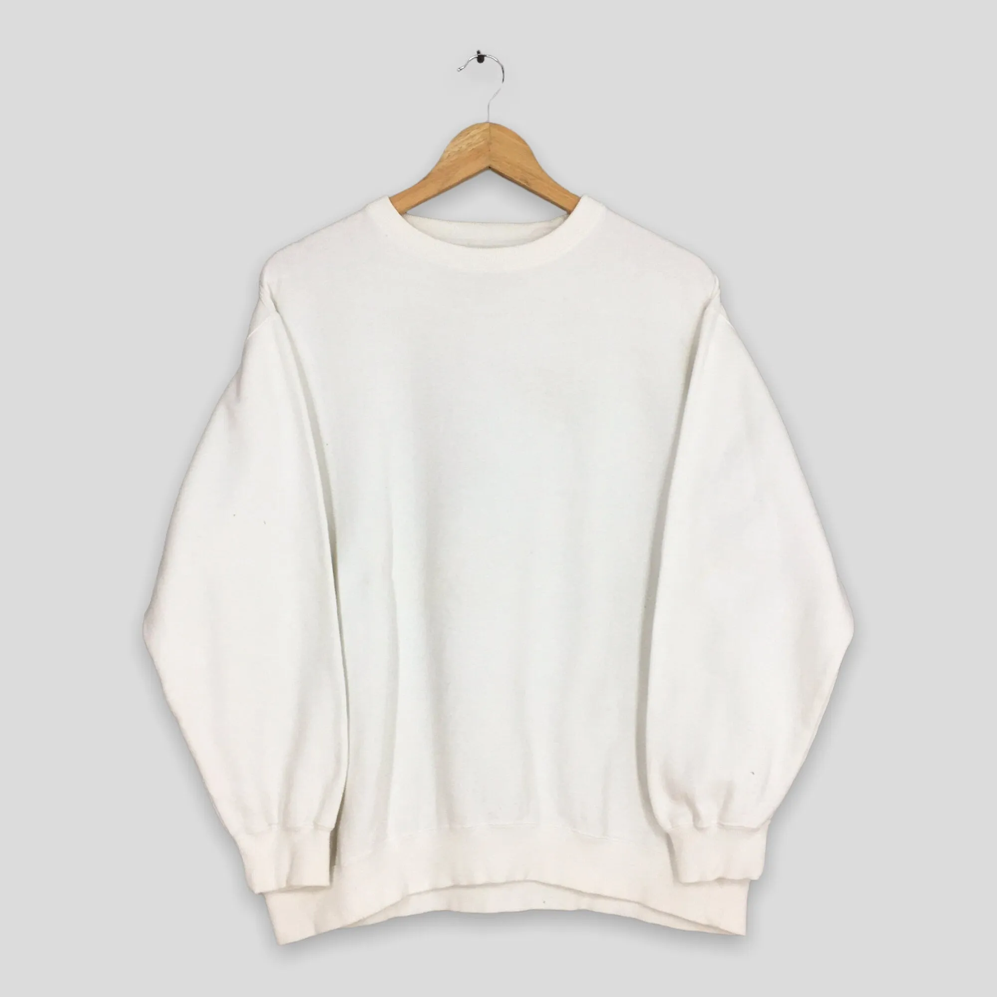 Golden Lookie White Plain Sweatshirt XLarge