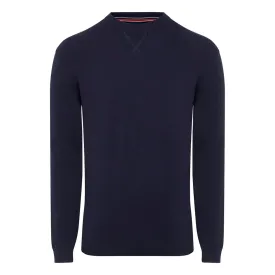 Lemieux Mens Knitted Round Neck Jumper - Navy