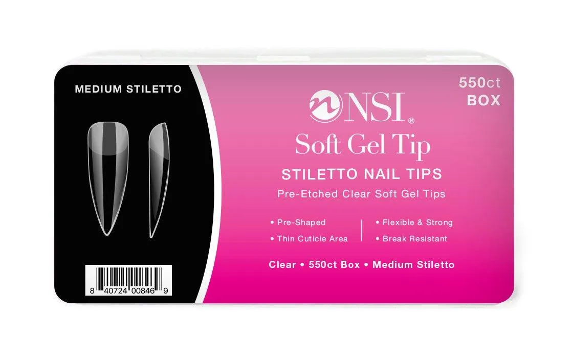 Medium Stiletto Soft Gel Tips