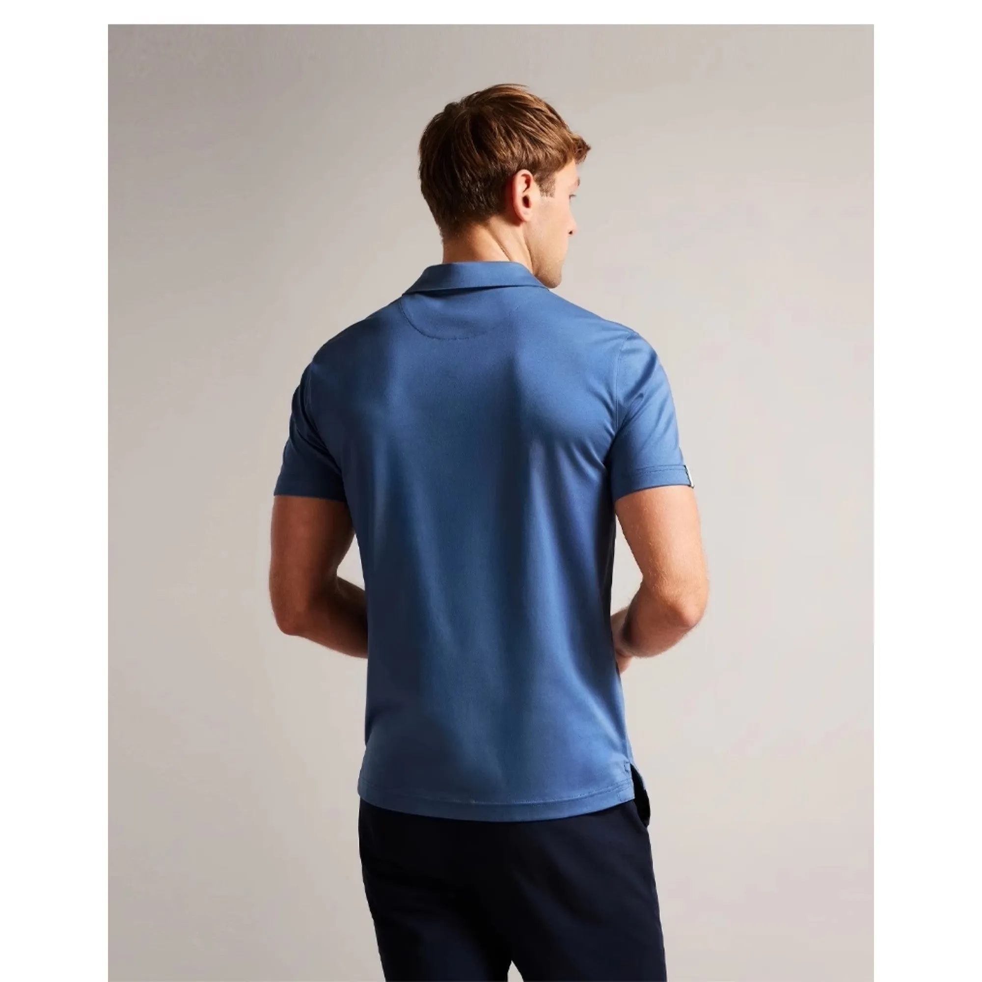 Men Mmb-Zeiter-Ss Slim Soft Touch Polo - Dk-Blue