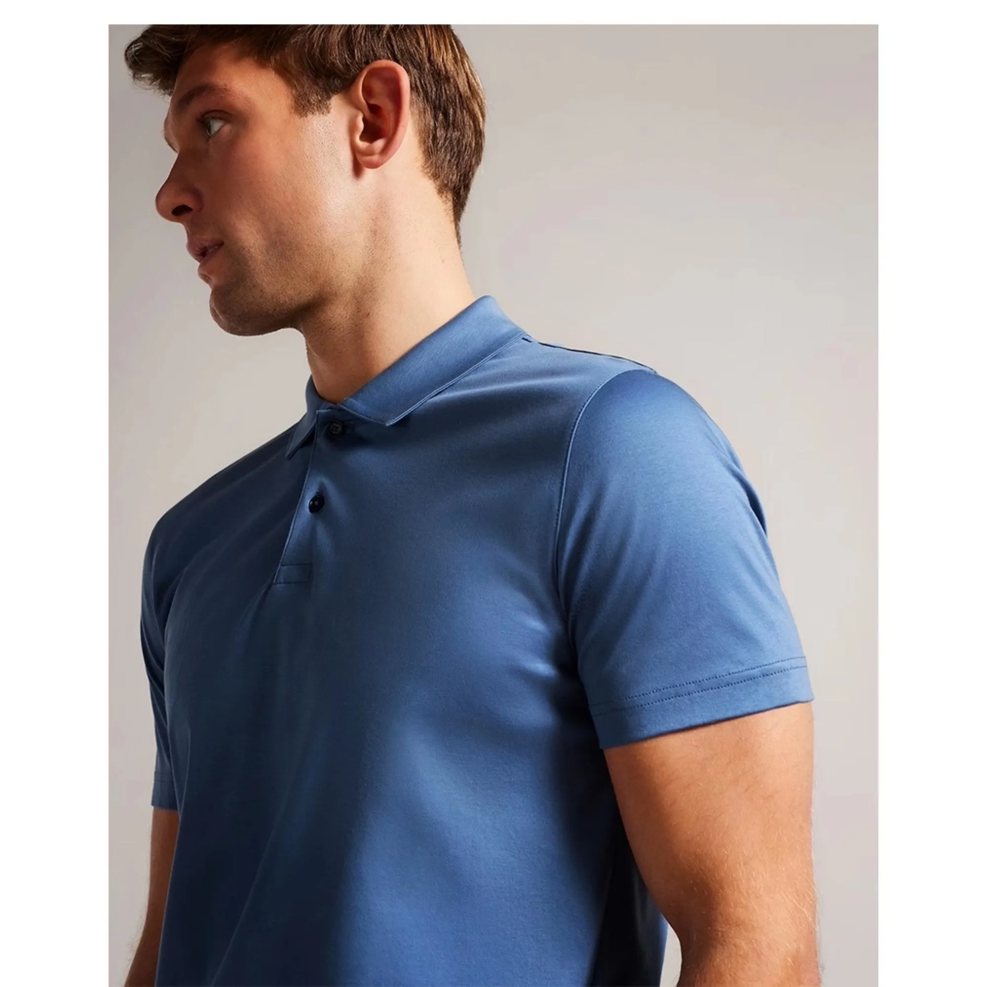 Men Mmb-Zeiter-Ss Slim Soft Touch Polo - Dk-Blue