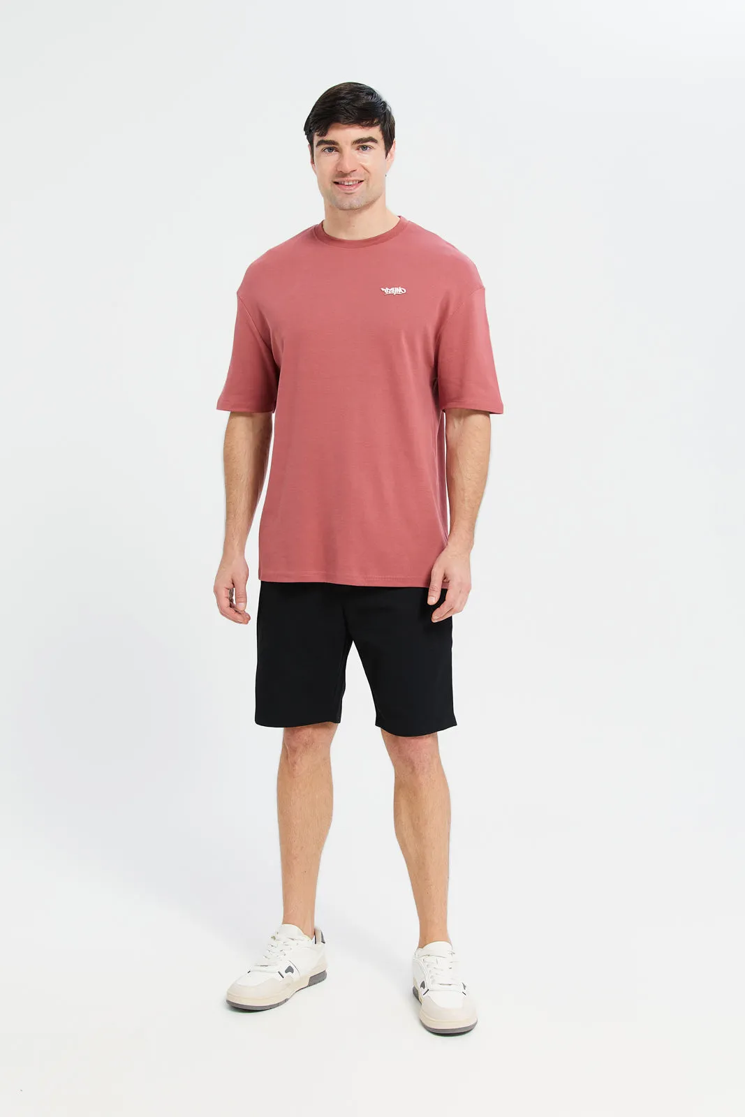 Men Pink Soft Touch Oversize T-Shirt