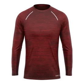 Men's Burgundy Long Sleeve Thermal T-Shirt