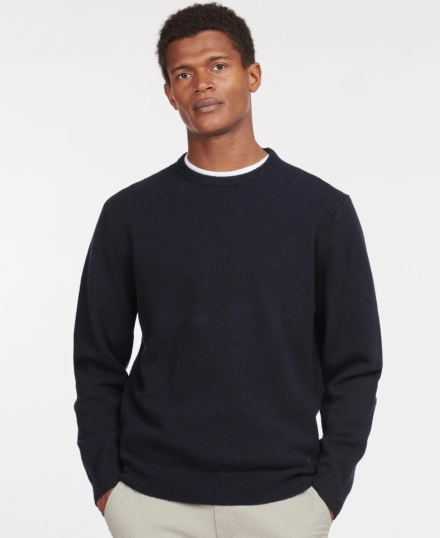 Men's Essential Patch Crew Neck Sweater