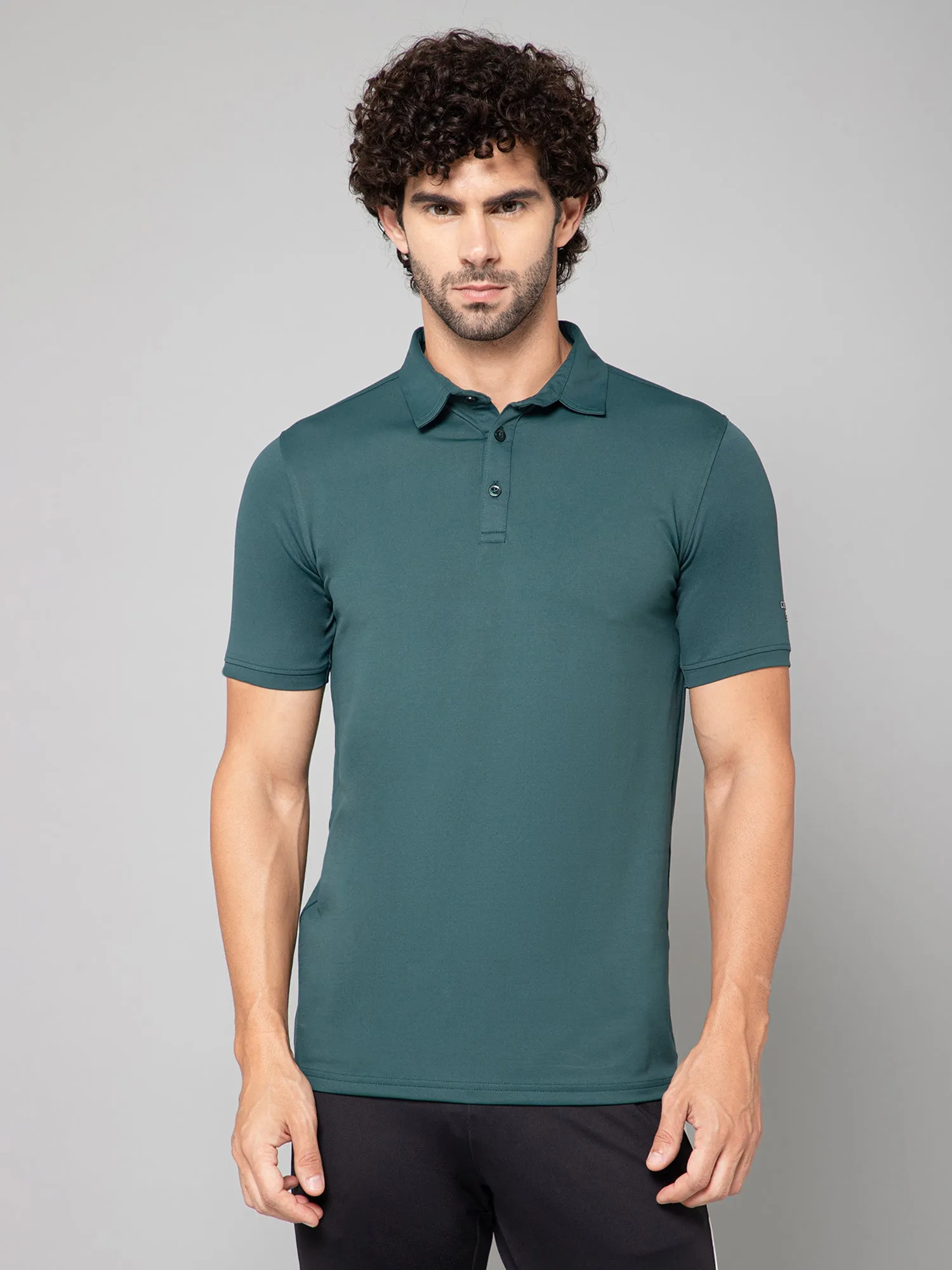 MINIMAL BUZZ SOFT TOUCH POLO T-SHIRT-DARK GREEN