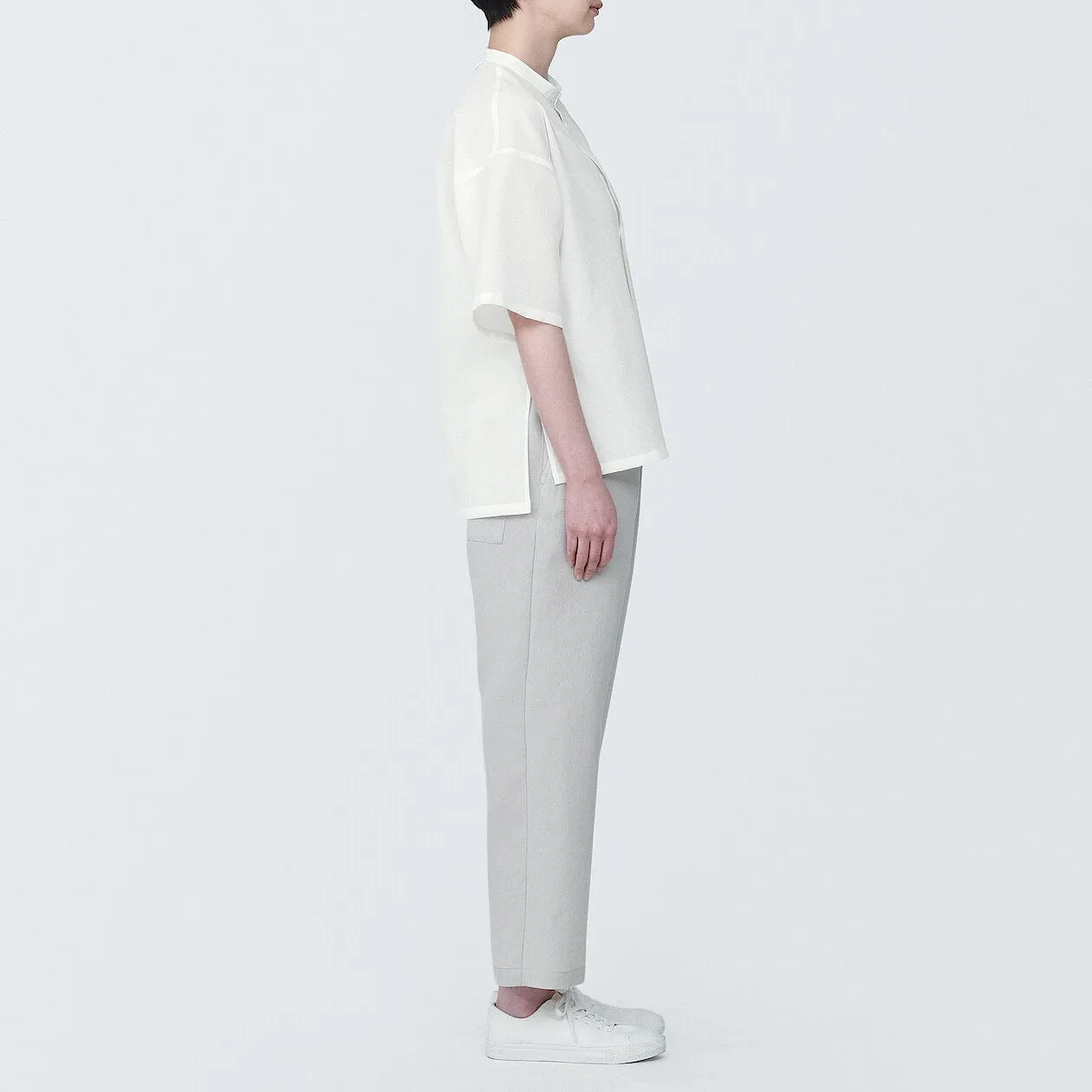 MUJI Labo Breathable UV Protection Collarless Shirt