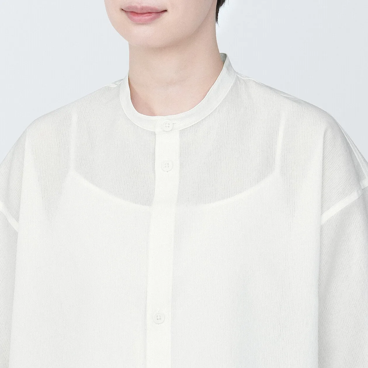 MUJI Labo Breathable UV Protection Collarless Shirt