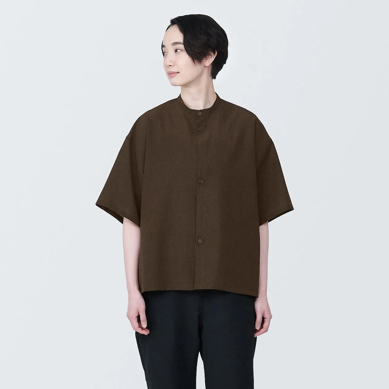 MUJI Labo Breathable UV Protection Collarless Shirt