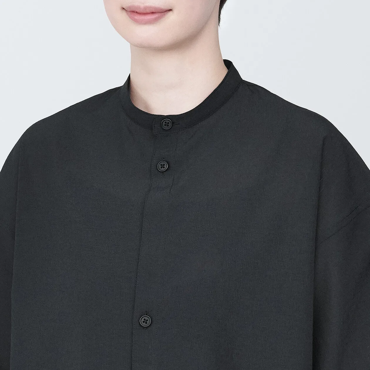 MUJI Labo Breathable UV Protection Collarless Shirt