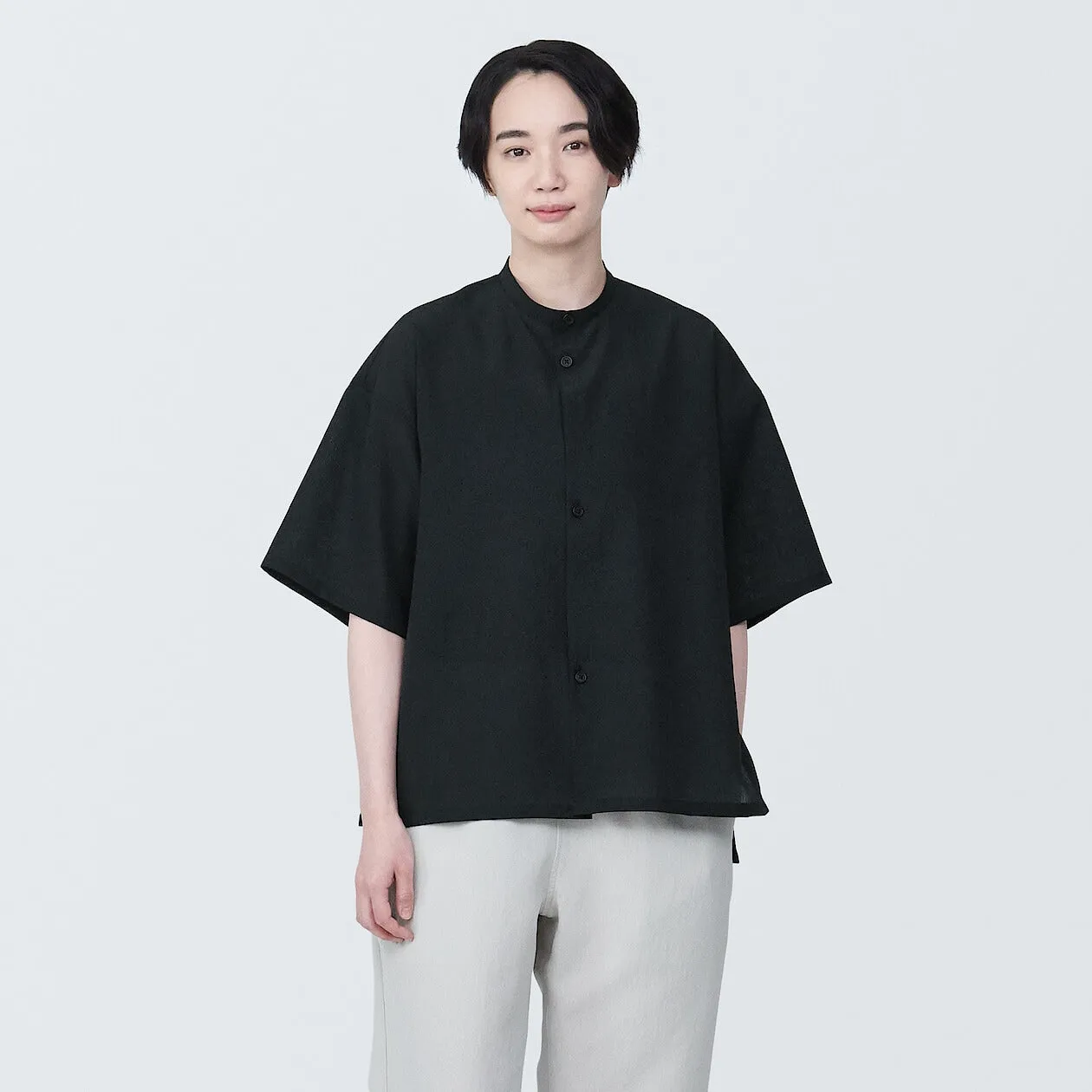 MUJI Labo Breathable UV Protection Collarless Shirt