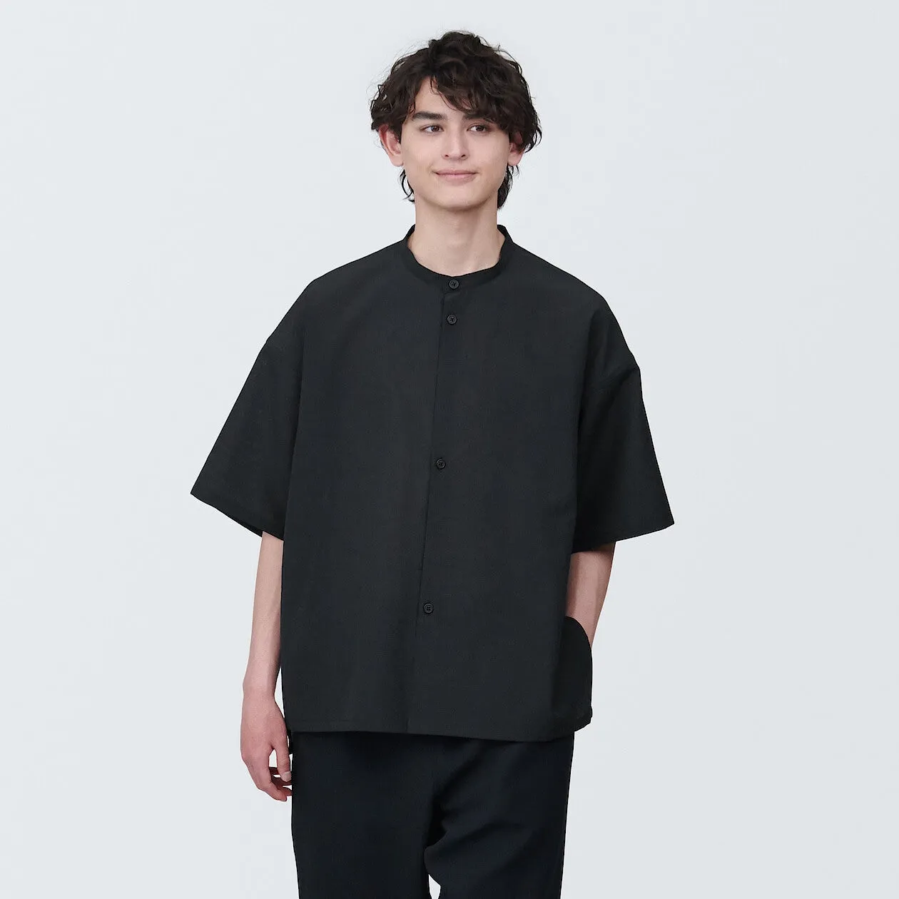 MUJI Labo Breathable UV Protection Collarless Shirt