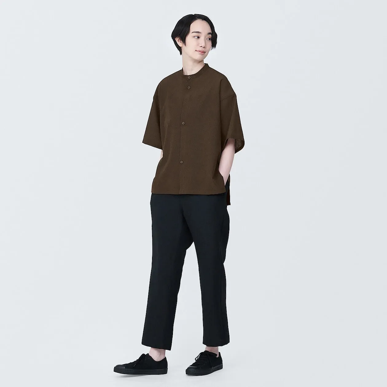 MUJI Labo Breathable UV Protection Collarless Shirt