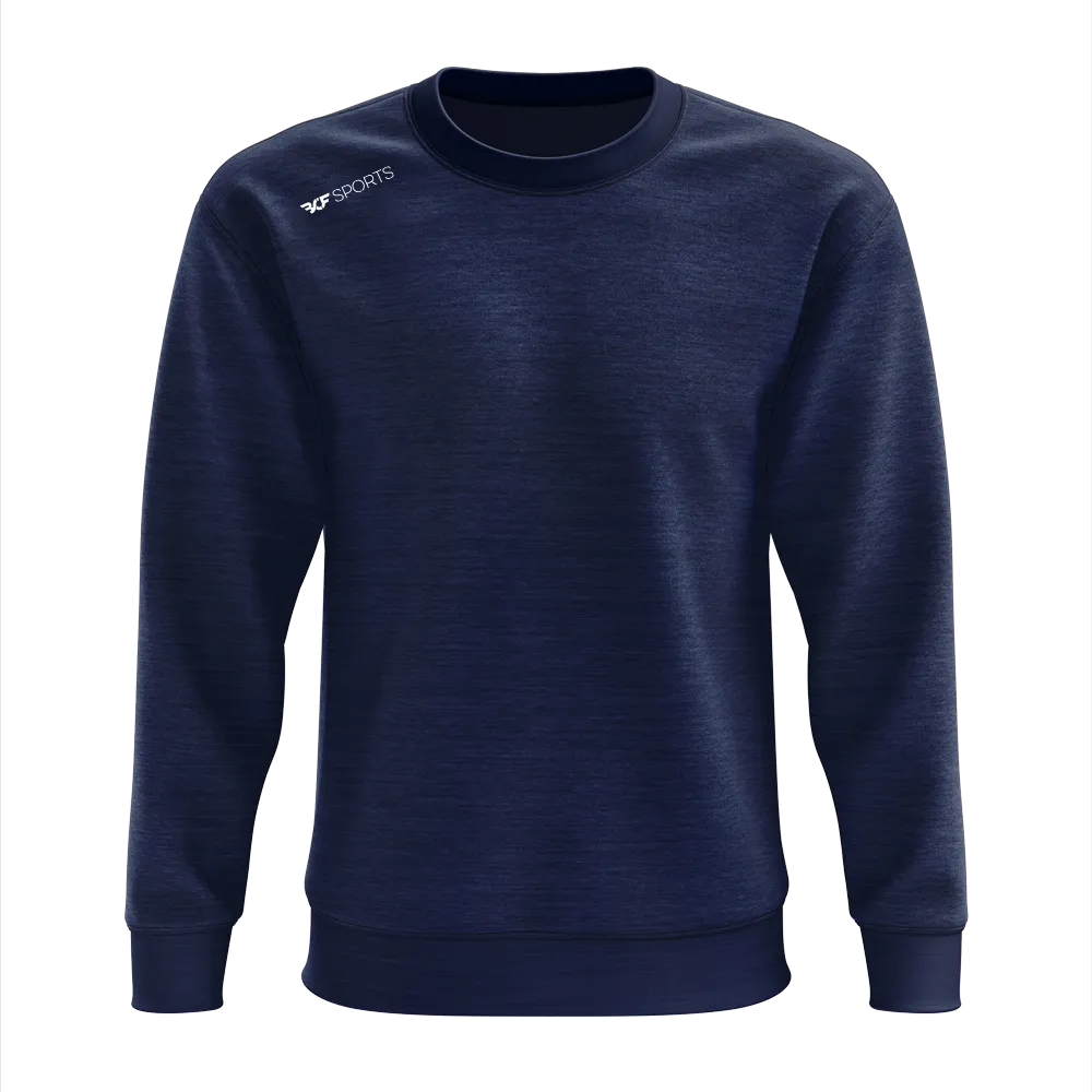 Navy Melange: Crewneck Jumper