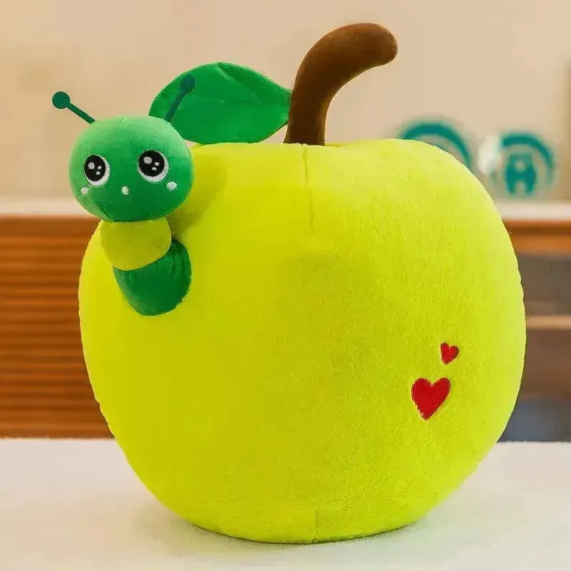 Orchard Apple Worm and Fruit Plushies