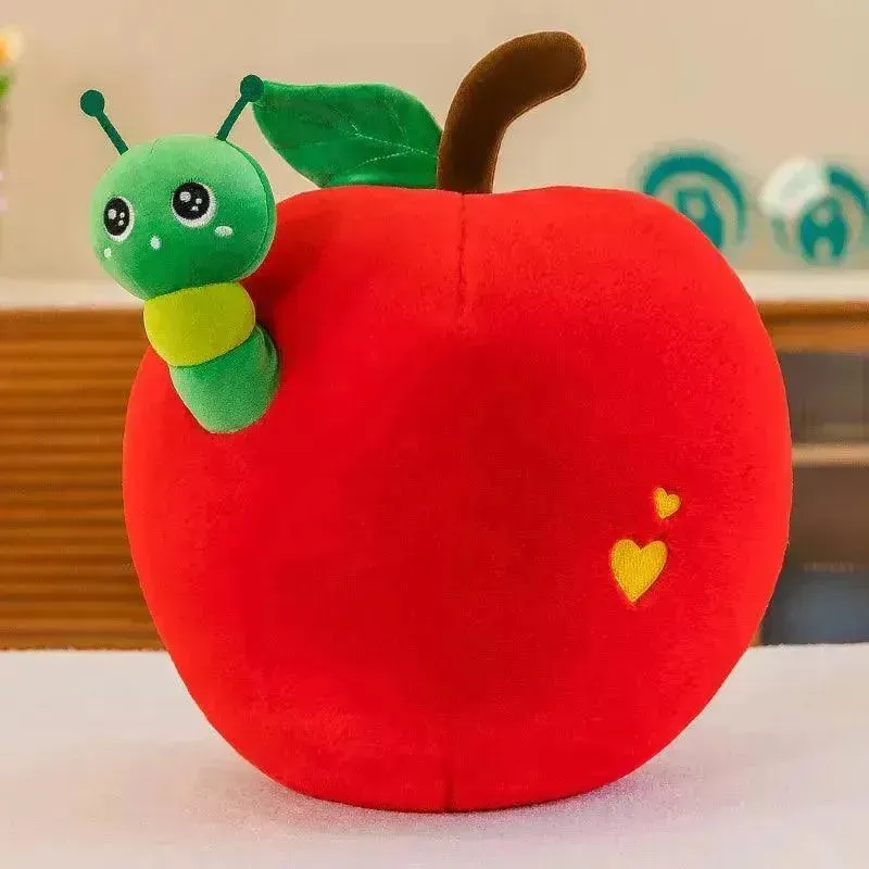 Orchard Apple Worm and Fruit Plushies