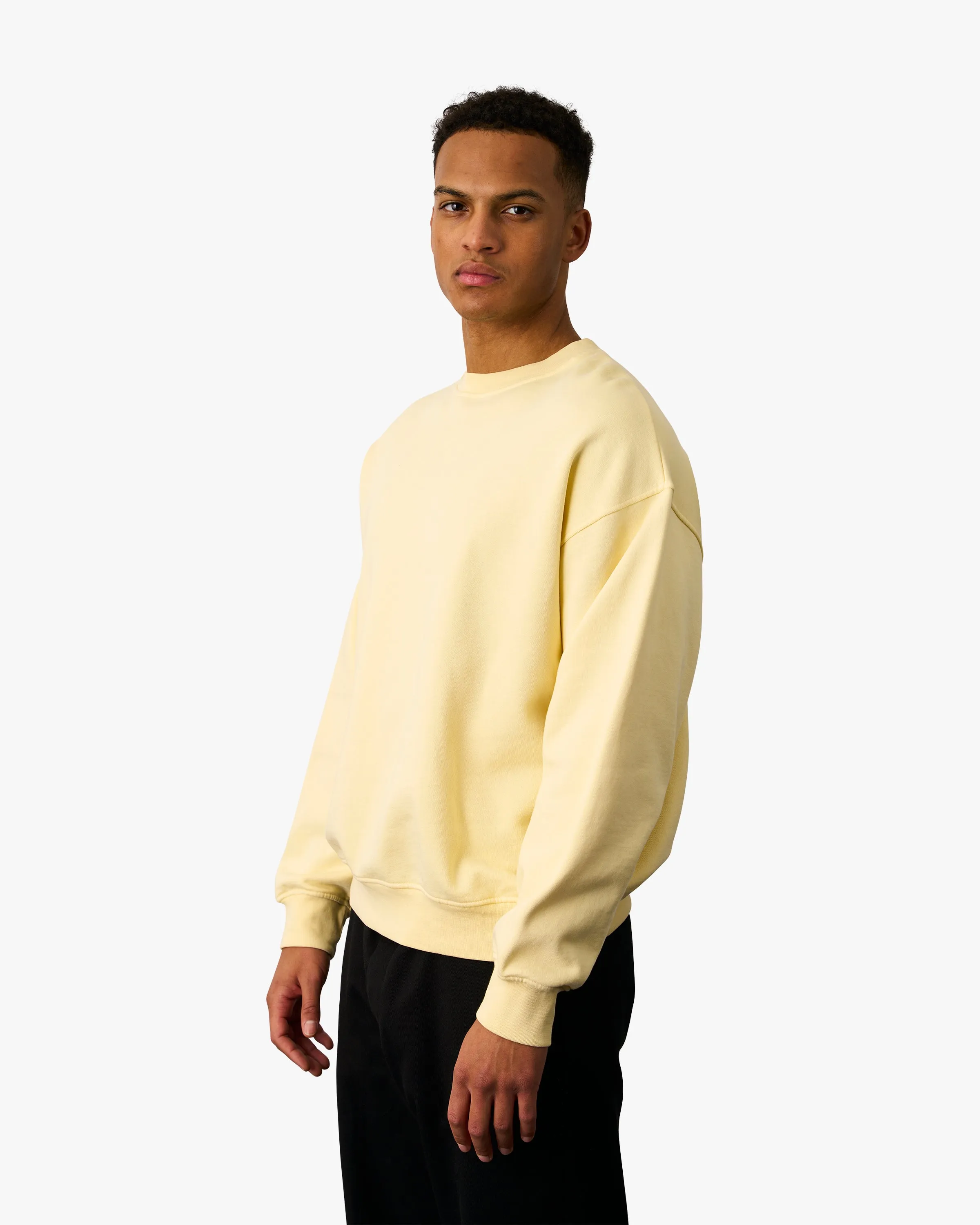 Organic Oversized Crew - Soft Yellow