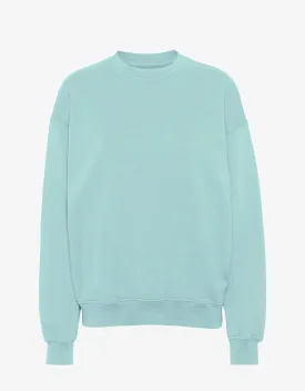 Organic Oversized Crew - Teal Blue