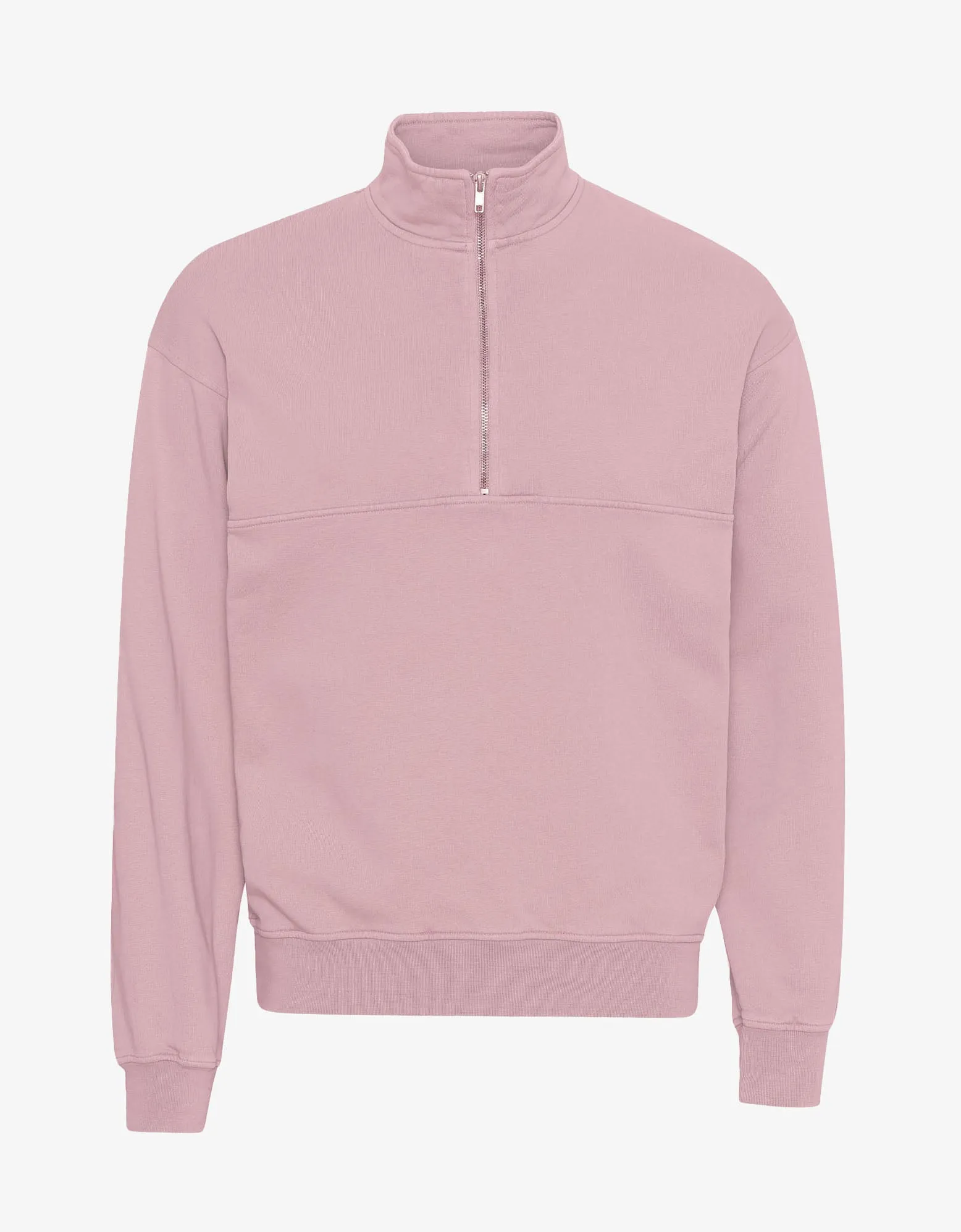 Organic Quarter Zip - Faded Pink