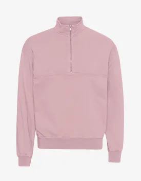 Organic Quarter Zip - Faded Pink