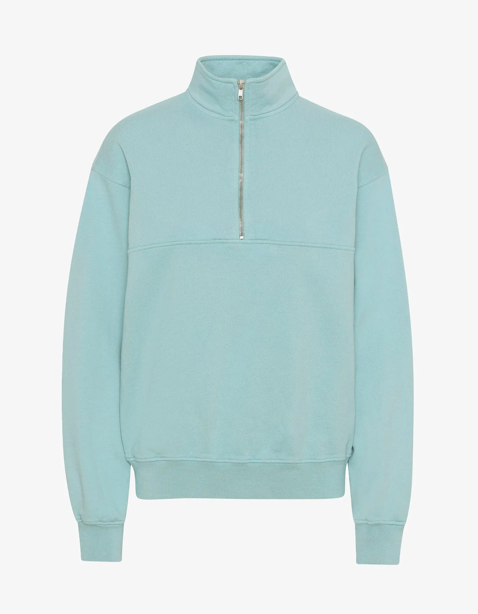 Organic Quarter Zip - Teal Blue