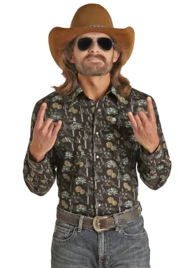 Panhandle Men's Dale Brisby Cactus Snap RRMSOSR0QM