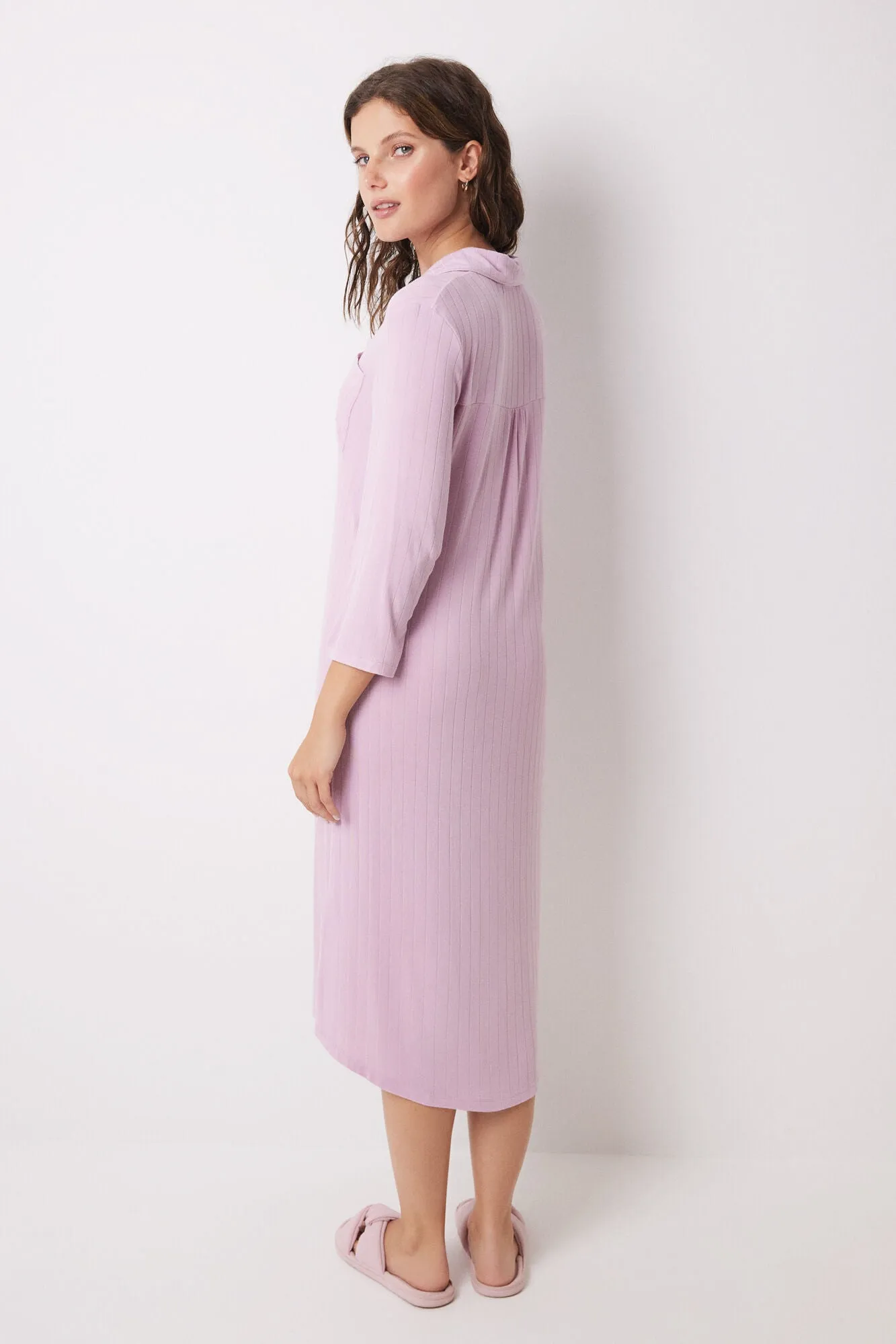 Pink soft touch midi nightgown