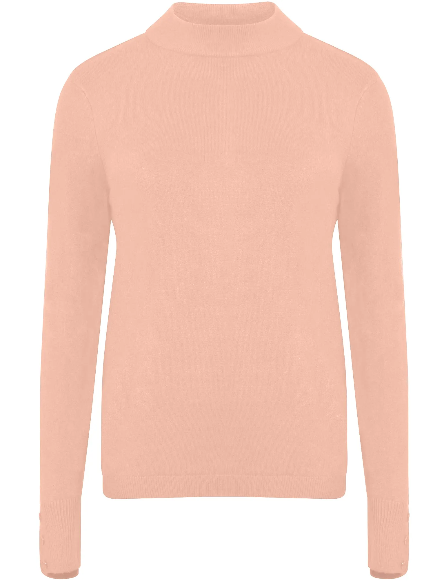 Ramsay Turtle Neck Cashmillon Knitted Jumper in Dusty Pink - Plum Tree