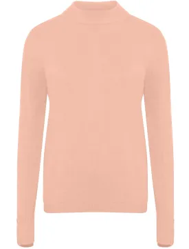 Ramsay Turtle Neck Cashmillon Knitted Jumper in Dusty Pink - Plum Tree