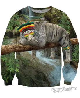 Rasta Tiger Crewneck Sweatshirt